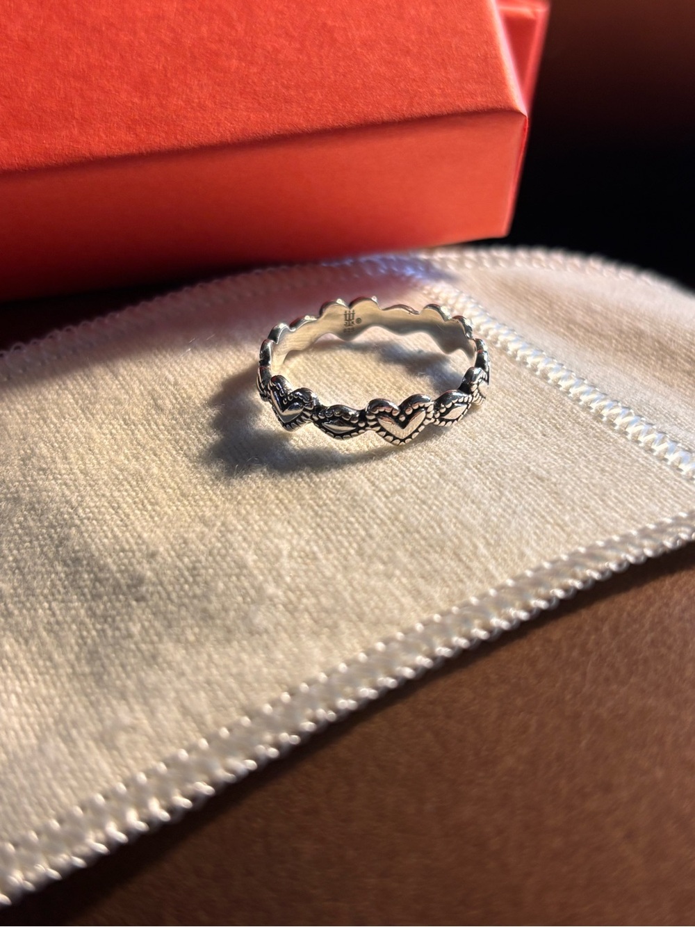 James Avery Hearts and Beads Sterling Silver Ring - Silver